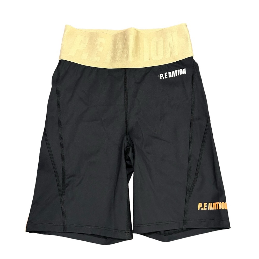 P.E NATION‎ Agility high-rise stretch recycled black biker shorts women’s small